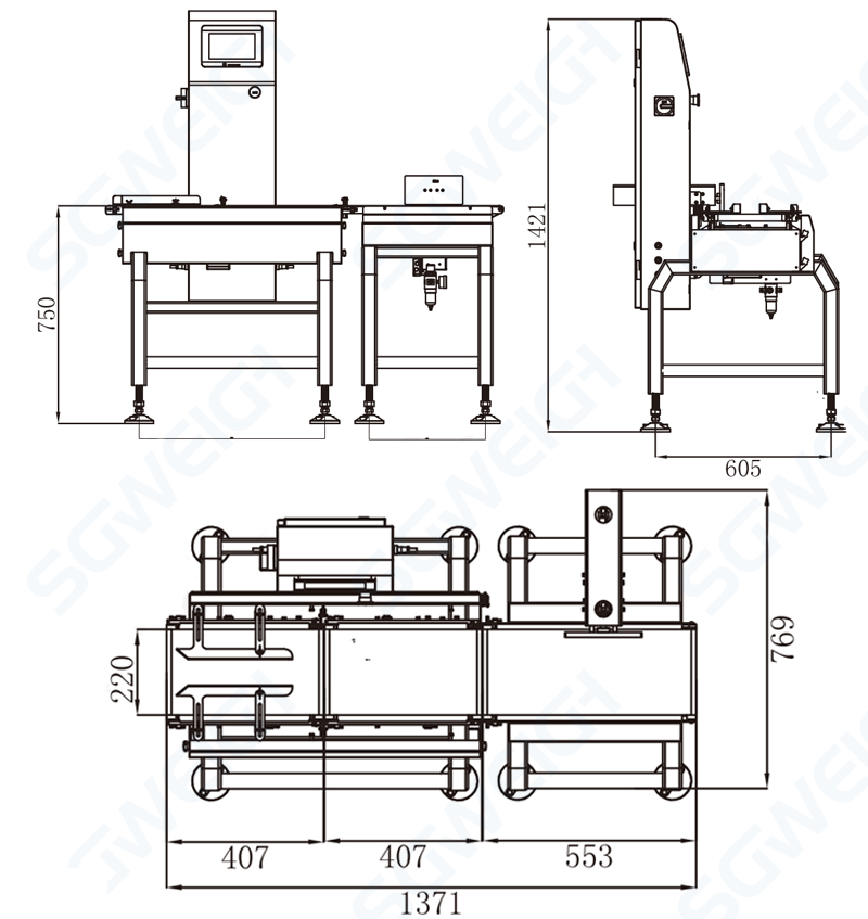 Standard Automatic Weighing Machine,100% Online Detection Check Weigher