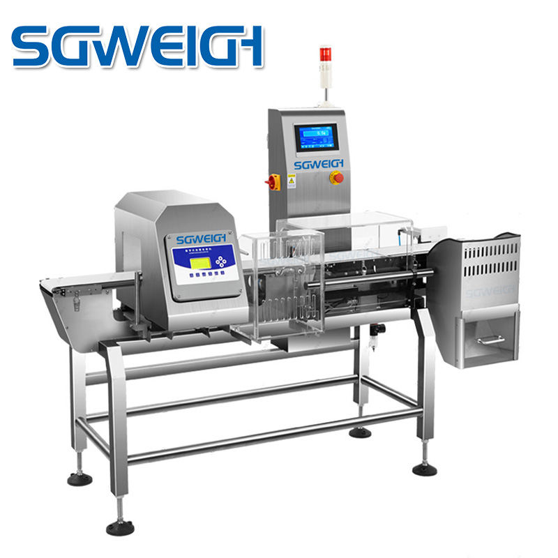 Automatic Intelligent Belt Conveyor Large Combined Check Weigher and Metal Detector Machine