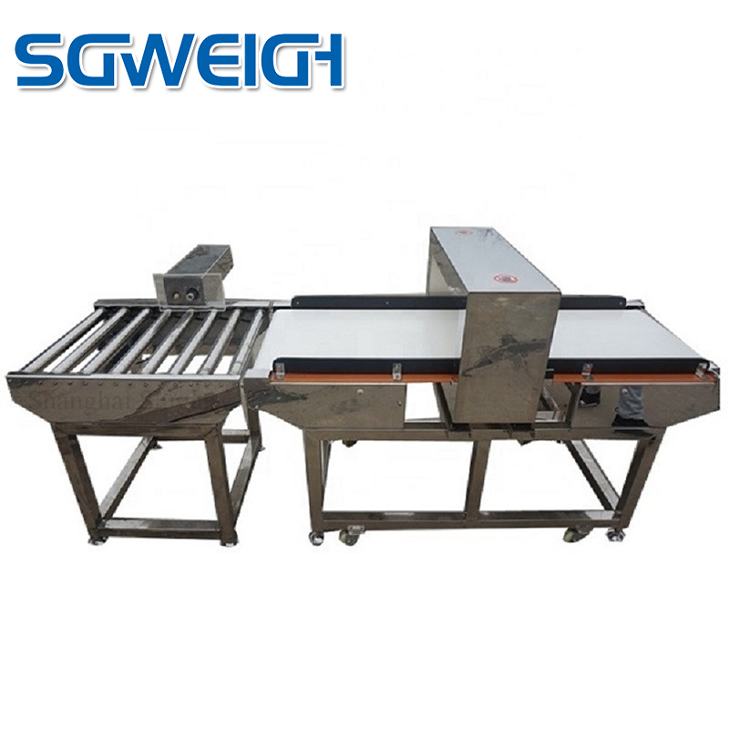 Roller Transport Metal Detector Machine,Push Plate Rejection Metal Detector,Automatic Metal Detecting Equipment